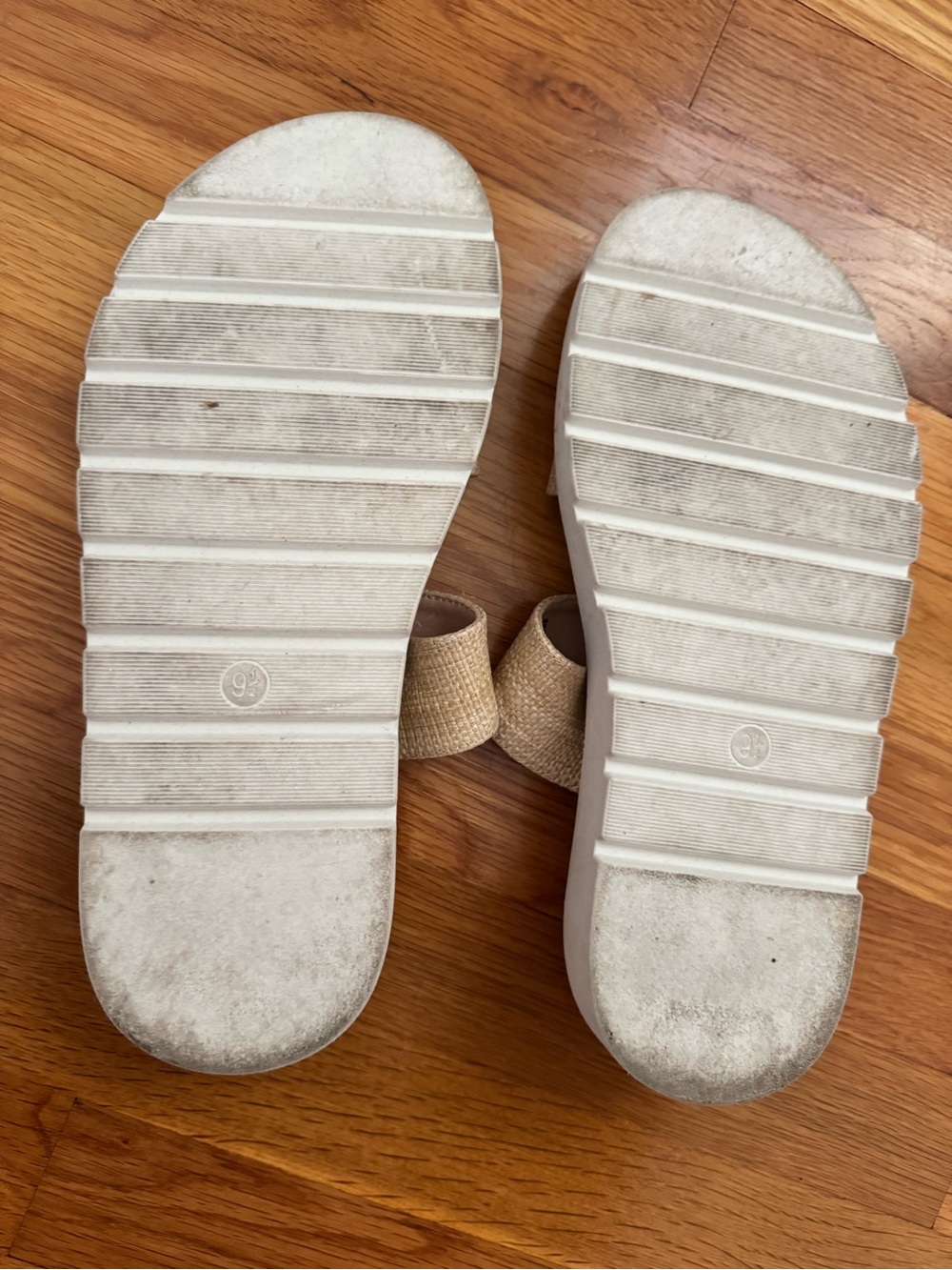 Madden NYC Natural Textured Double-Buckle Slide Sandals - Picture 4 of 5